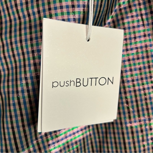 PushButton New Check Twisted Ribbon Point Glam micro skirt Medium Shopbop - Picture 4 of 11